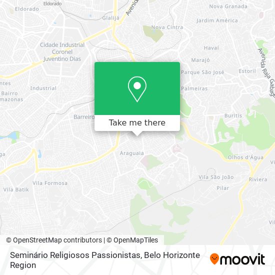 Seminário Religiosos Passionistas map