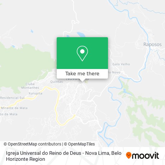 Igreja Universal do Reino de Deus - Nova Lima map