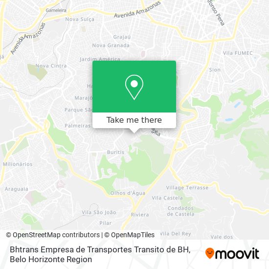 Bhtrans Empresa de Transportes Transito de BH map