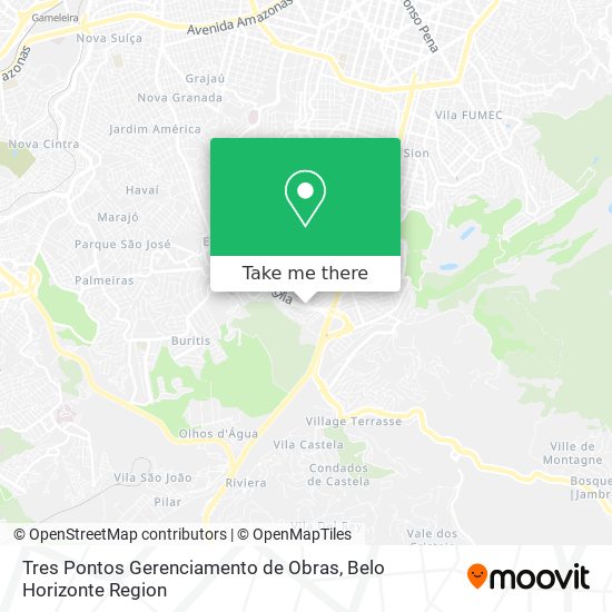 Tres Pontos Gerenciamento de Obras map