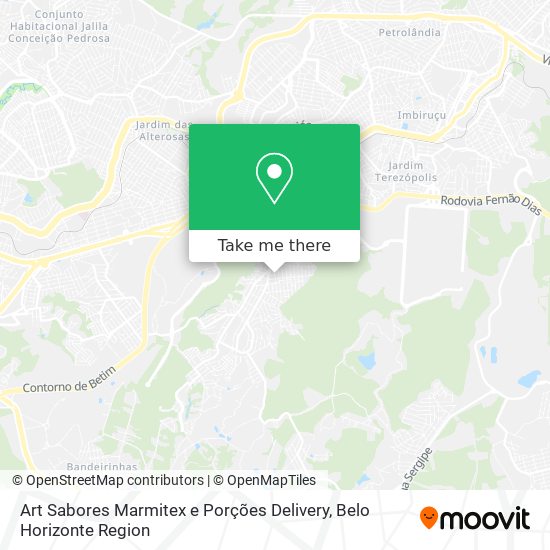 Art Sabores Marmitex e Porções Delivery map