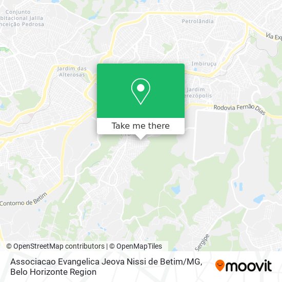 Associacao Evangelica Jeova Nissi de Betim / MG map