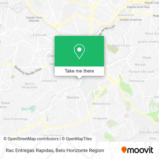 Rac Entregas Rapidas map