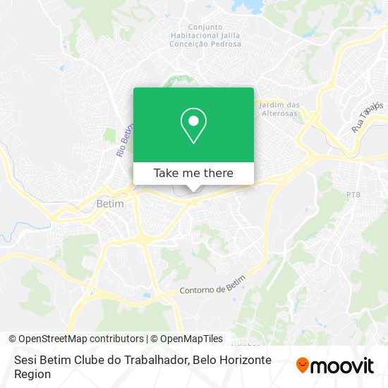 Sesi Betim Clube do Trabalhador map
