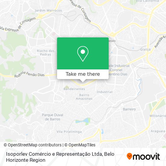 Isoporlev Comércio e Representação Ltda map
