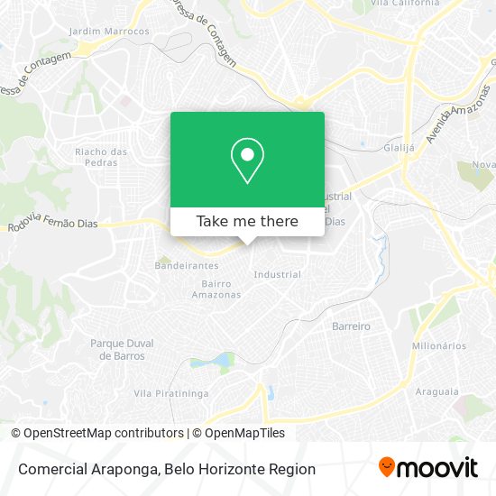 Comercial Araponga map