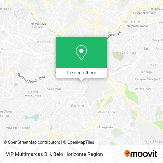 VIP Multimarcas BH map