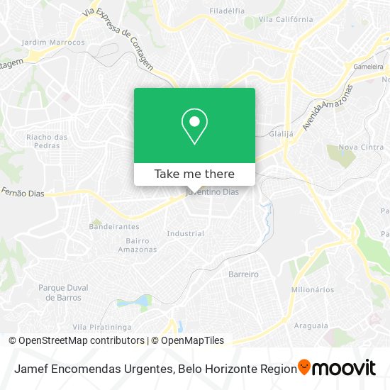 Jamef Encomendas Urgentes map