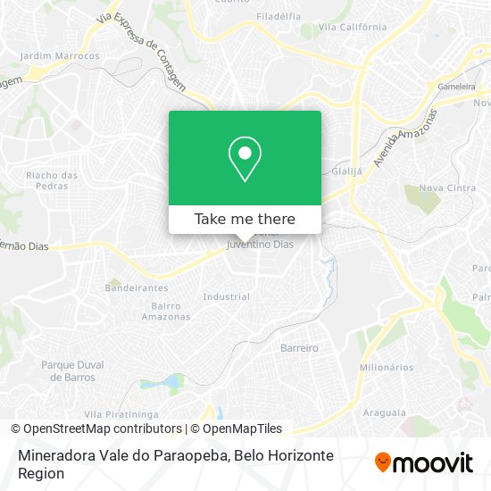 Mineradora Vale do Paraopeba map