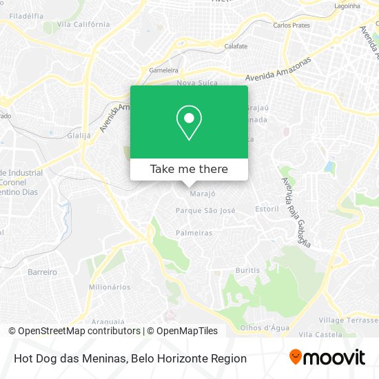 Hot Dog das Meninas map
