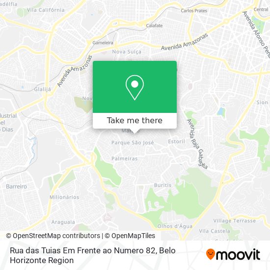 Rua das Tuias Em Frente ao Numero 82 map