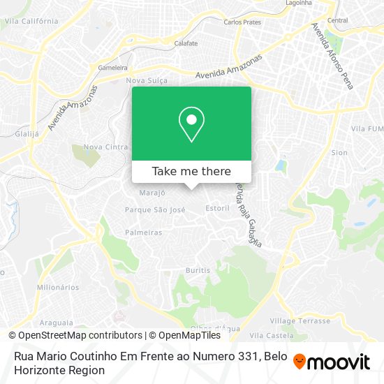 Rua Mario Coutinho Em Frente ao Numero 331 map