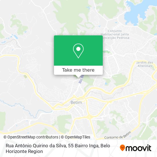 Rua Antônio Quirino da Silva, 55 Bairro Inga map