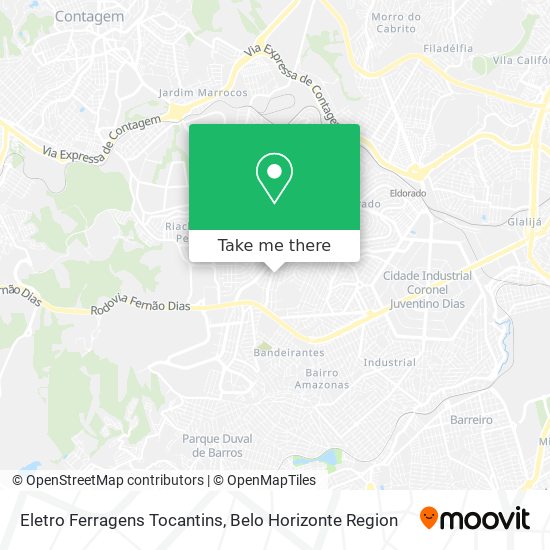 Eletro Ferragens Tocantins map