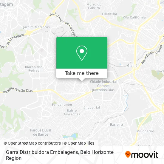 Garra Distribuidora Embalagens map