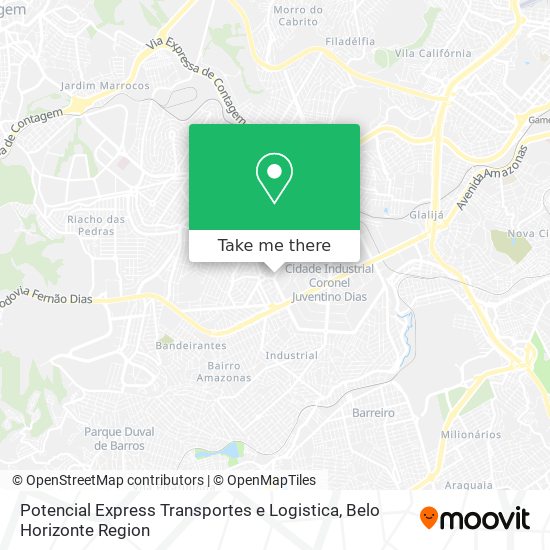 Potencial Express Transportes e Logistica map