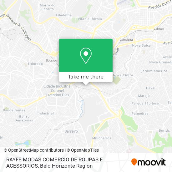 RAYFE MODAS COMERCIO DE ROUPAS E ACESSORIOS map