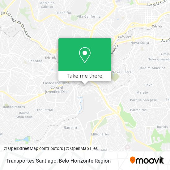 Transportes Santiago map