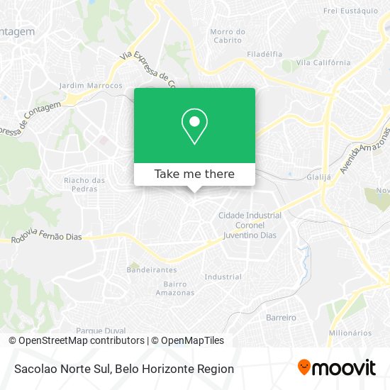 Sacolao Norte Sul map