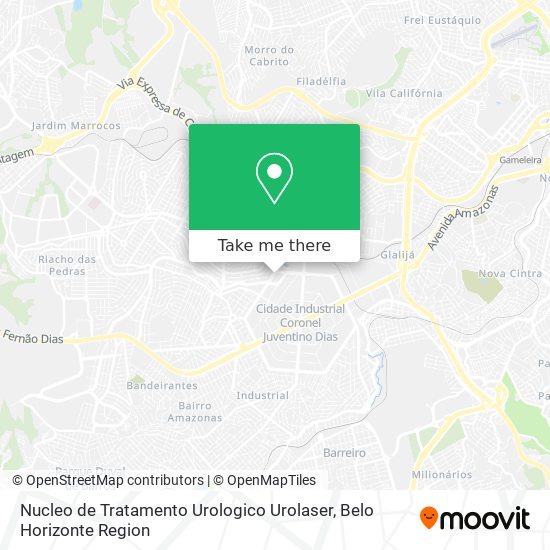 Nucleo de Tratamento Urologico Urolaser map