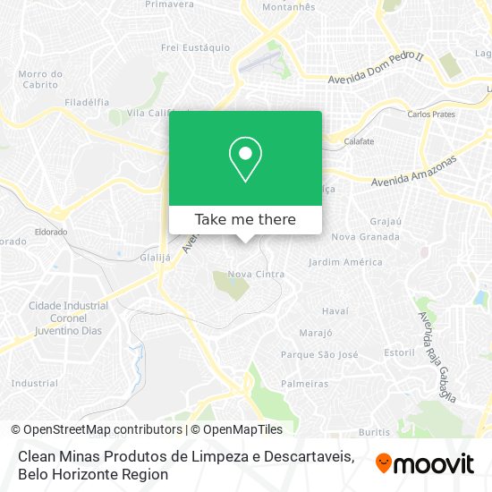 Mapa Clean Minas Produtos de Limpeza e Descartaveis