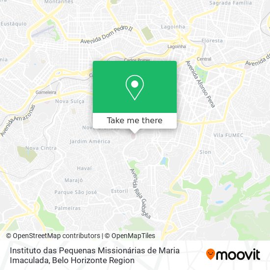 Instituto das Pequenas Missionárias de Maria Imaculada map