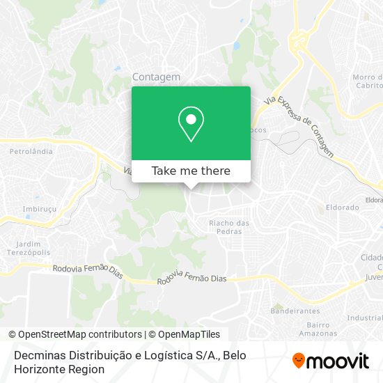 Decminas Distribuição e Logística S / A. map