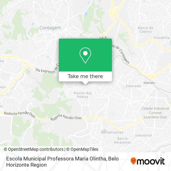 Mapa Escola Municipal Professora Maria Olintha