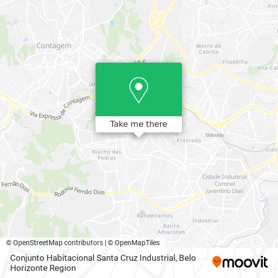 Conjunto Habitacional Santa Cruz Industrial map