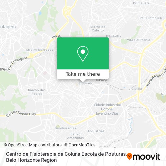 Mapa Centro de Físioterapia da Coluna Escola de Posturas