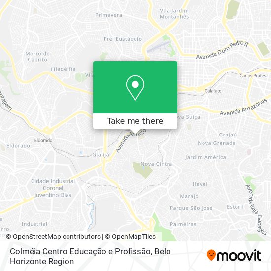 Colméia Centro Educação e Profissão map