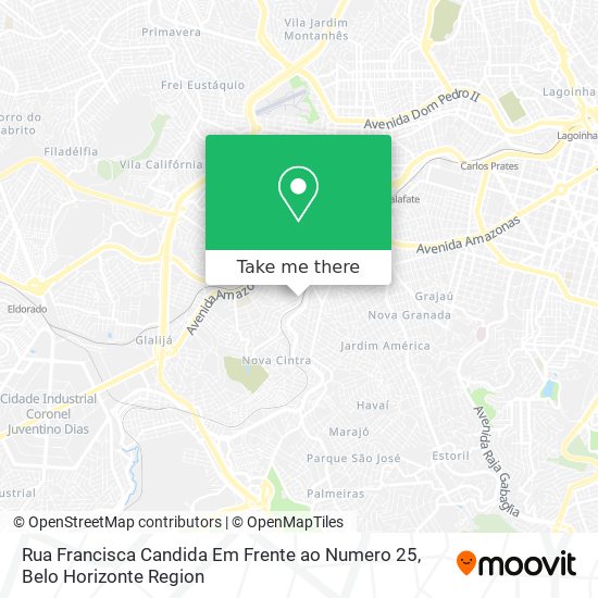 Mapa Rua Francisca Candida Em Frente ao Numero 25
