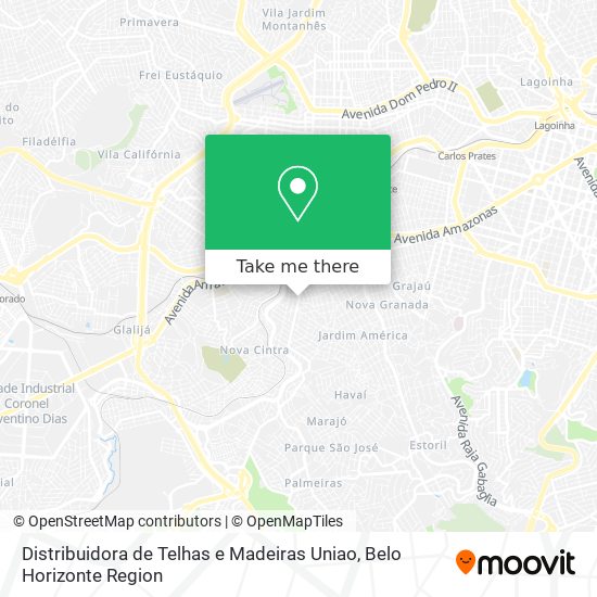 Distribuidora de Telhas e Madeiras Uniao map