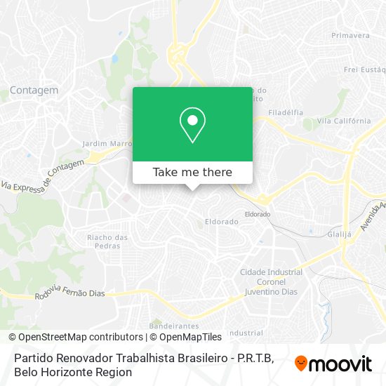 Mapa Partido Renovador Trabalhista Brasileiro - P.R.T.B