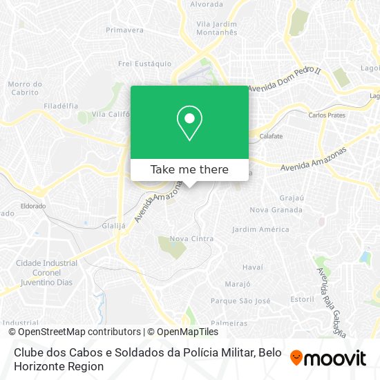 Mapa Clube dos Cabos e Soldados da Polícia Militar