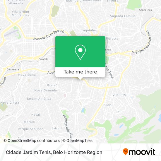 Cidade Jardim Tenis map