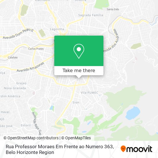 Rua Professor Moraes Em Frente ao Numero 363 map