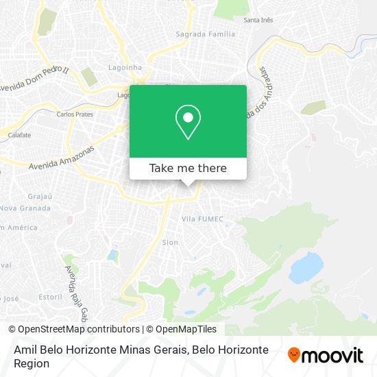 Amil Belo Horizonte Minas Gerais map