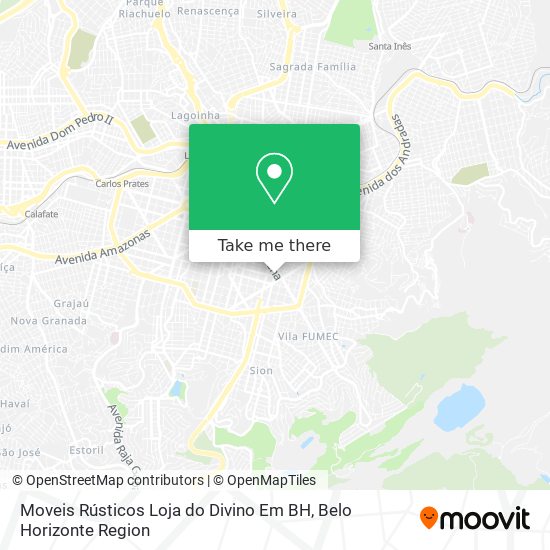 Mapa Moveis Rústicos Loja do Divino Em BH