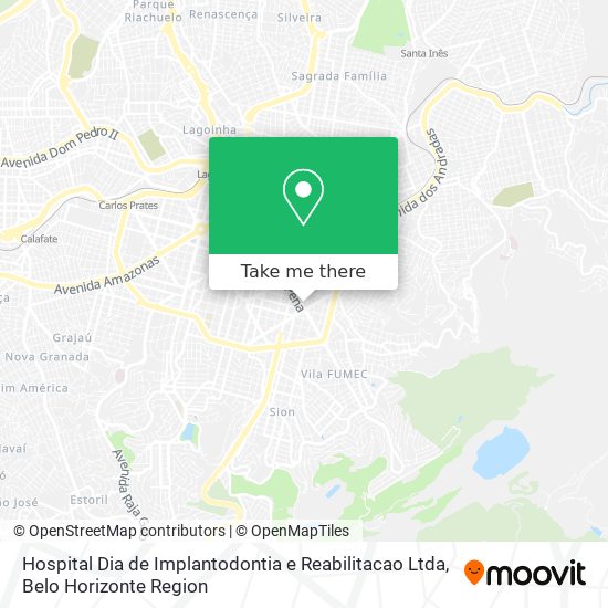 Hospital Dia de Implantodontia e Reabilitacao Ltda map