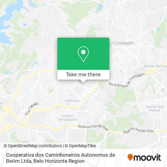 Cooperativa dos Caminhoneiros Autonomos de Betim Ltda map