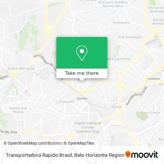 Transportadora Rapido Brasil map