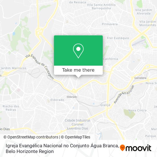 Igreja Evangélica Nacional no Conjunto Água Branca map