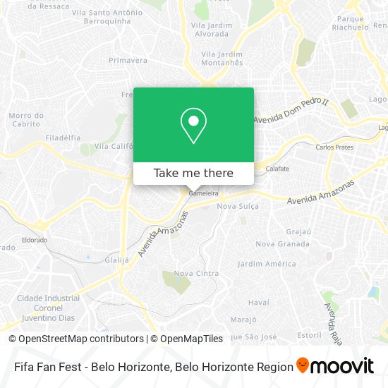 Mapa Fifa Fan Fest - Belo Horizonte