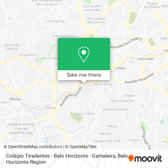 Colégio Tiradentes - Belo Horizonte - Gameleira map