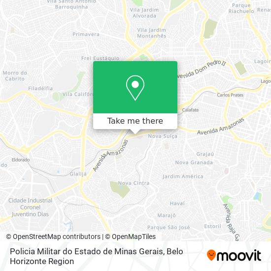 Policia Militar do Estado de Minas Gerais map