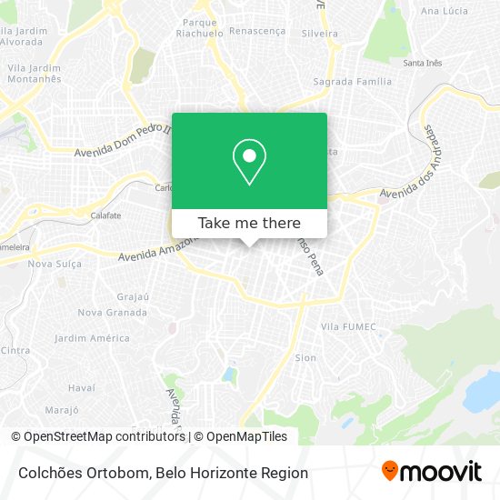 Colchões Ortobom map