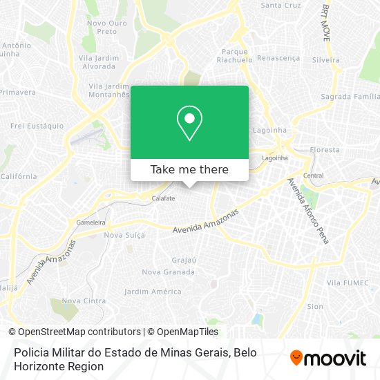 Policia Militar do Estado de Minas Gerais map