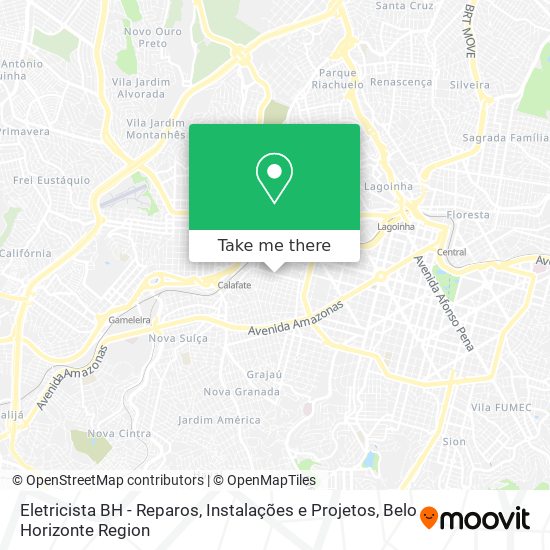 Eletricista BH - Reparos, Instalações e Projetos map