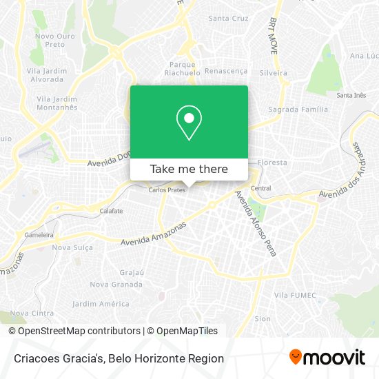 Criacoes Gracia's map